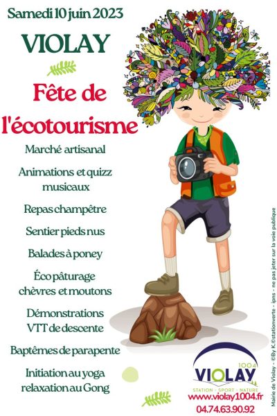 Programme de la Fête de l'écotourisme Violay samedi 10 juin 2023