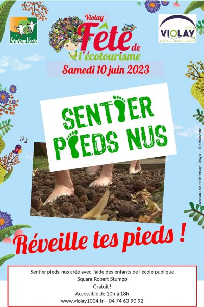 Sentier pieds nus à Violay Fête de l'écotourisme samedi 10 juin 2023